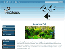 Tablet Screenshot of amysguidetoaquariumfish.com
